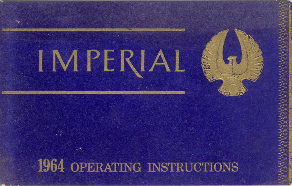 1964 Chrysler Imperial Owners Manual